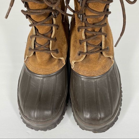 Vintage Eddie Bauer Fiberglass Shank Wool Lined Duck Boots Tan Mens 8 Womens 8.5 - Picture 7 of 14